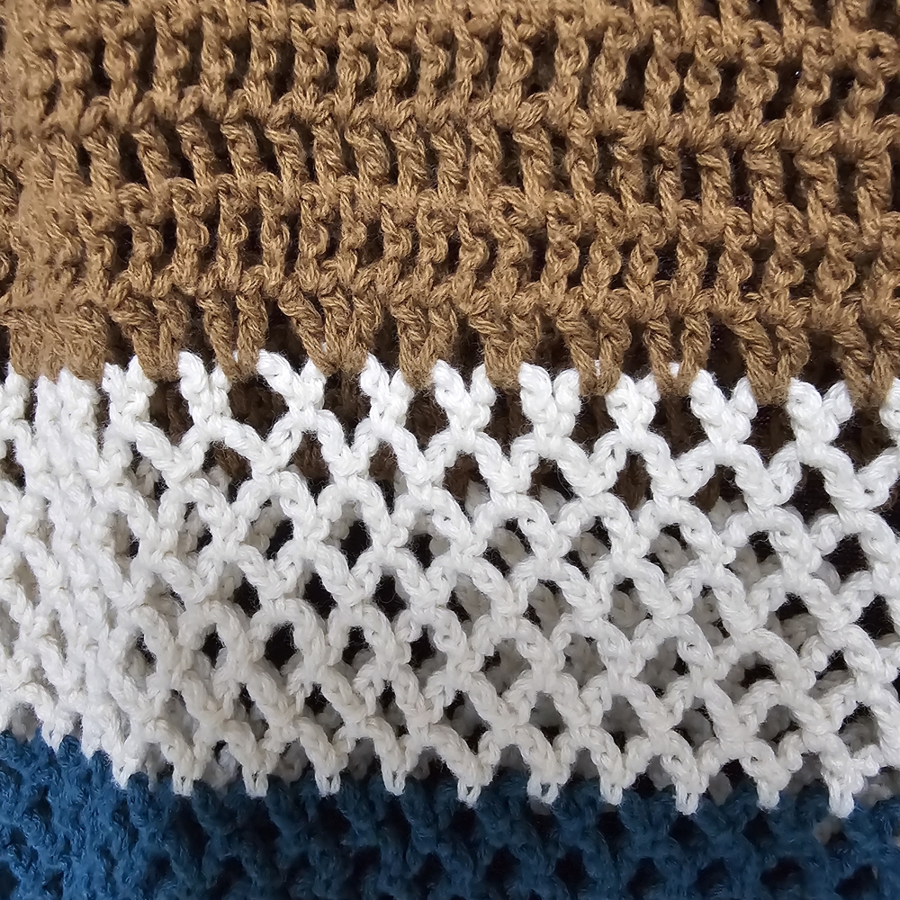 Old Navy Crochet Camisole in Cream, Brown, and Blue - Picture 5 of 5